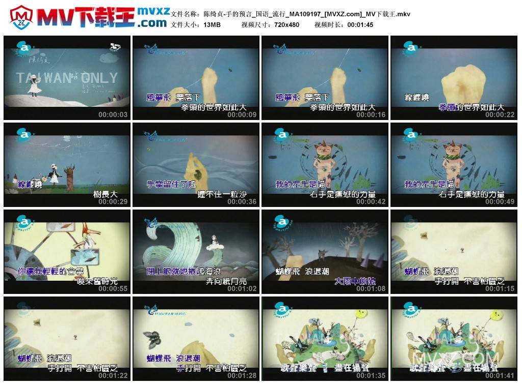 陈绮贞-手的预言_国语_流行_MA109197